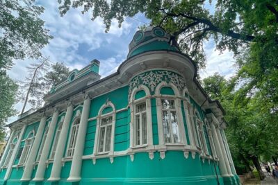 Guided Walking City Tour in Almaty - Panfilova Street: telegraph web and the opera mix