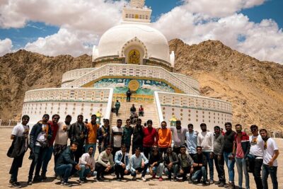 Leh Ladakh Motorcycle Tour / Private Luxury Car Tours - Day 1 in Leh: Shanti Stupa, Leh Palace, and the market streets