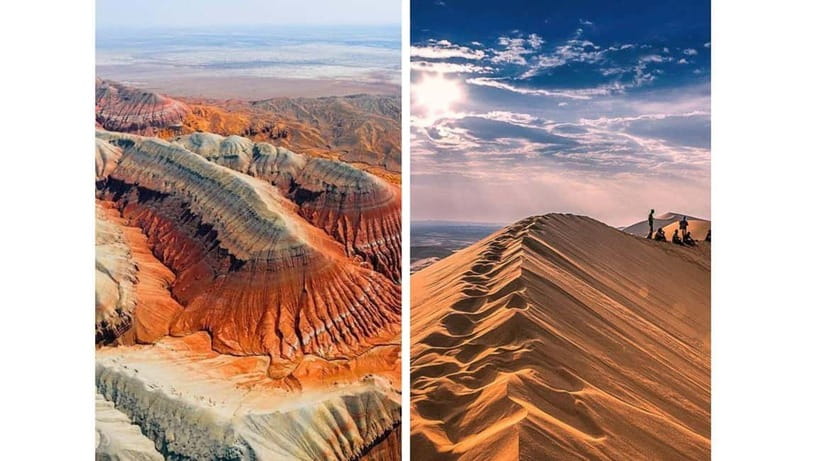 One Day Tour to Altyn-Emel: Singing Dune and Aktau Mountain - Ak-Tau mountains: the white slopes feel like another planet